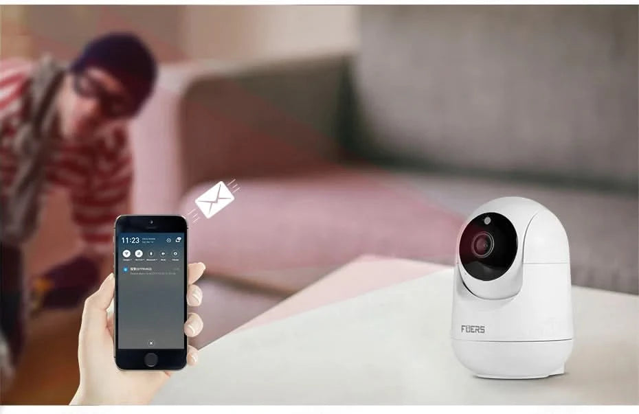 Fuers 5MP WiFi Camera Tuya Smart Home Indoor Wireless IP Surveillance Camera AI Detect Automatic Tracking Security Baby Monitor - M & M Global