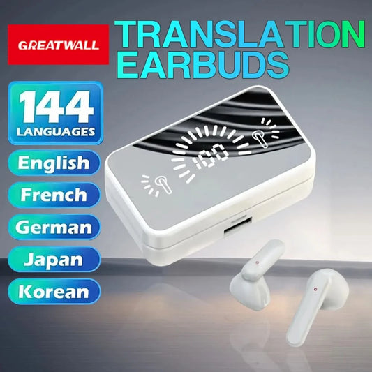 Great Wall AI Translation Earphones, ow latency touch, lossless high-definition sound quality, clear communication