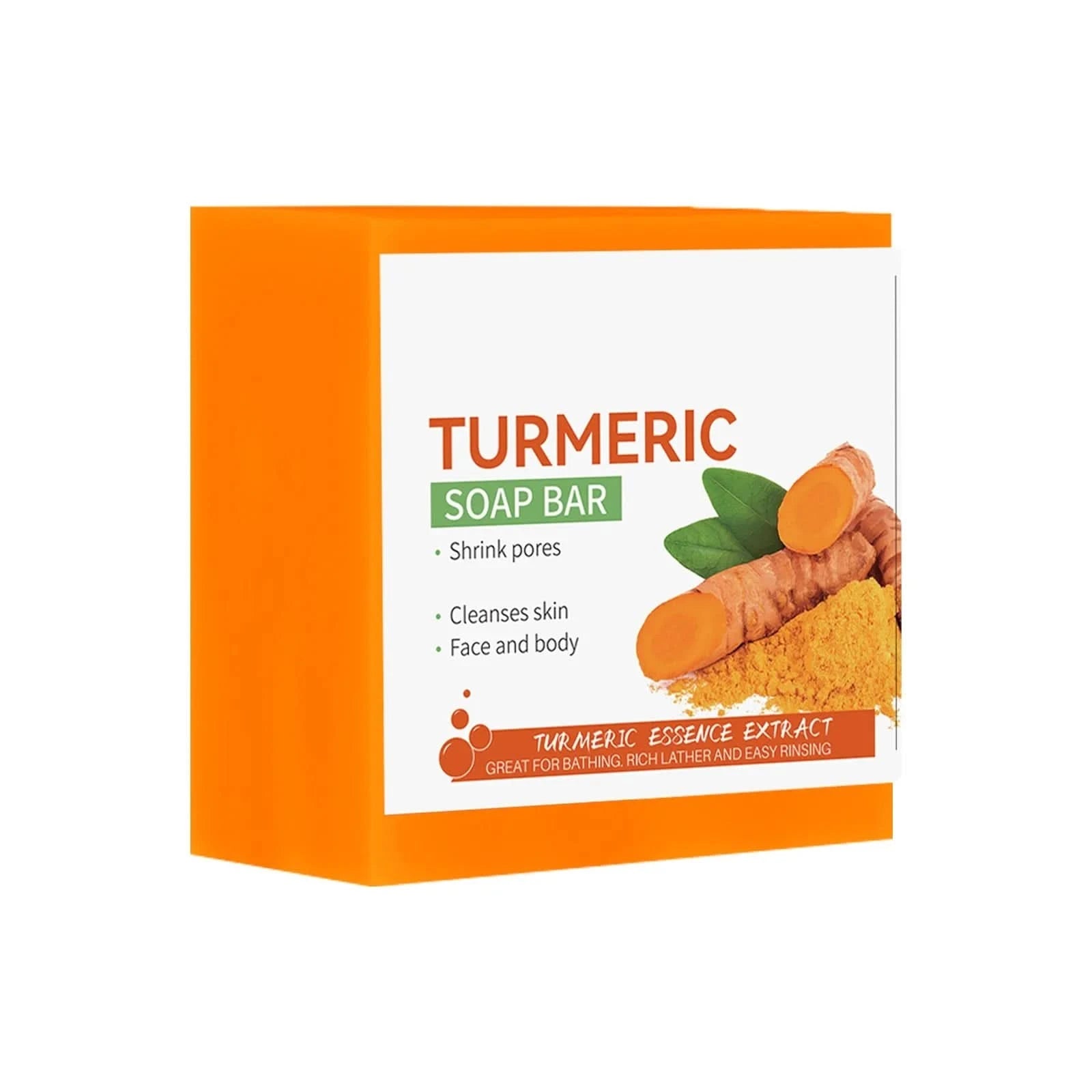 Hand Made Turmeric Soap Body Cleaning Lightening Dark Underarm Leg Body Cleansers Brightening Face Soap Tender Skin Care Beauty - M & M Global