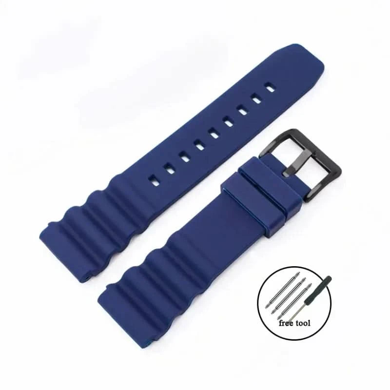 Silicone Watch Band 20mm 22mm For Rolex SUBMARINER Waterproof Diving Bracelet For Citizen For Seiko SKX007 SRP777J1 Sports Strap - M & M Global