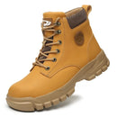 Mens Puncture-Proof Steel Toe Safety Boots Oil & Slip-Resistant Industrial Shoe Outdoor Work Shoes for Mechanics & Construction