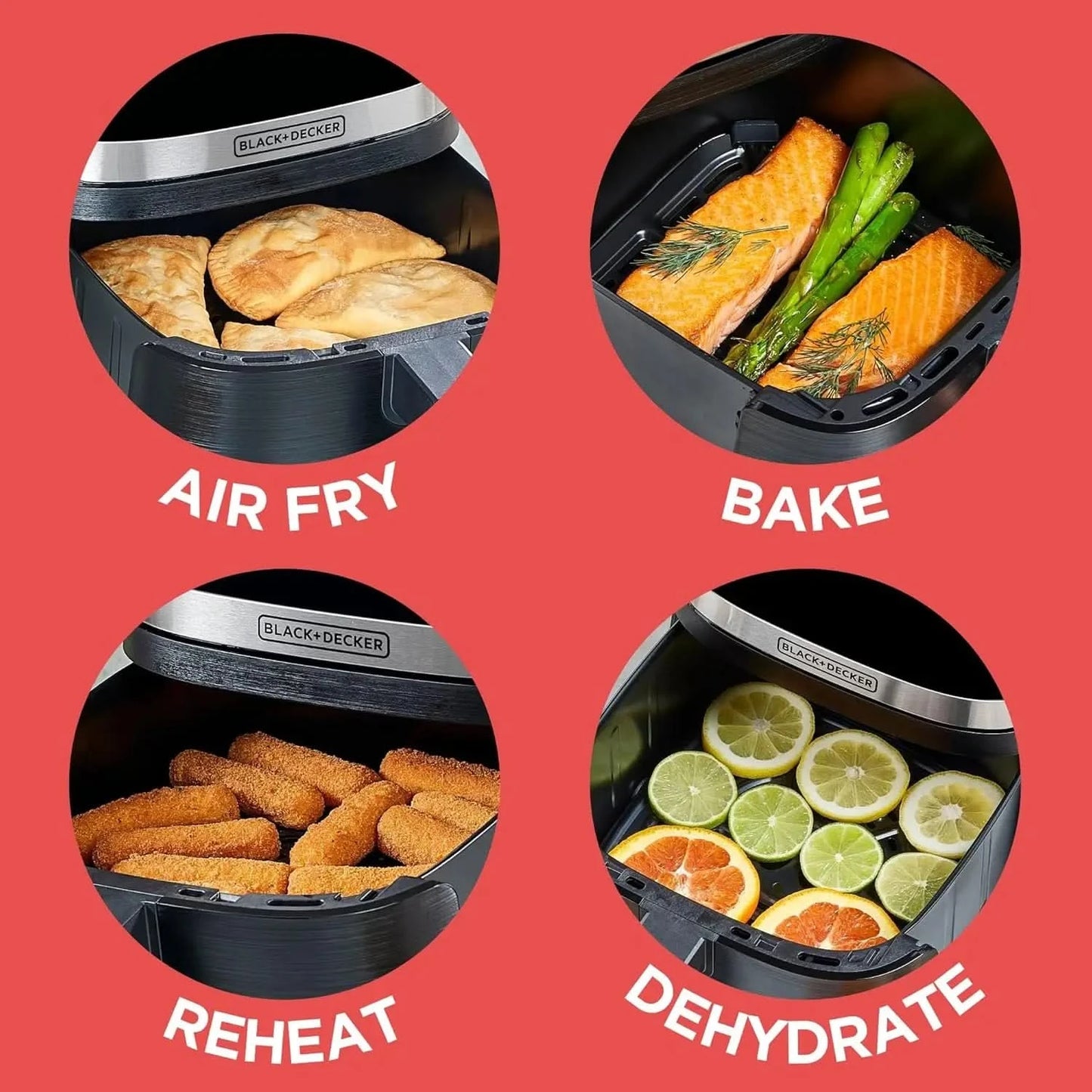 Purifry 4QT Air Fryer, Crispy Deep Fried Taste without the Fat, Plus Bake, Dehydrate, and Keep Food Warm, Digital Touchscreen an - M & M Global