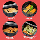 Purifry 4QT Air Fryer, Crispy Deep Fried Taste without the Fat, Plus Bake, Dehydrate, and Keep Food Warm, Digital Touchscreen an - M & M Global