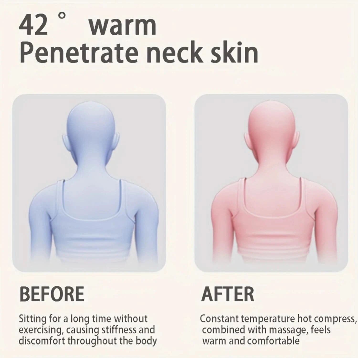 Shoulder And Neck Massager, Clamp Kneading Trapezius Muscle Relax Hot Compress Neck Massager - M & M Global