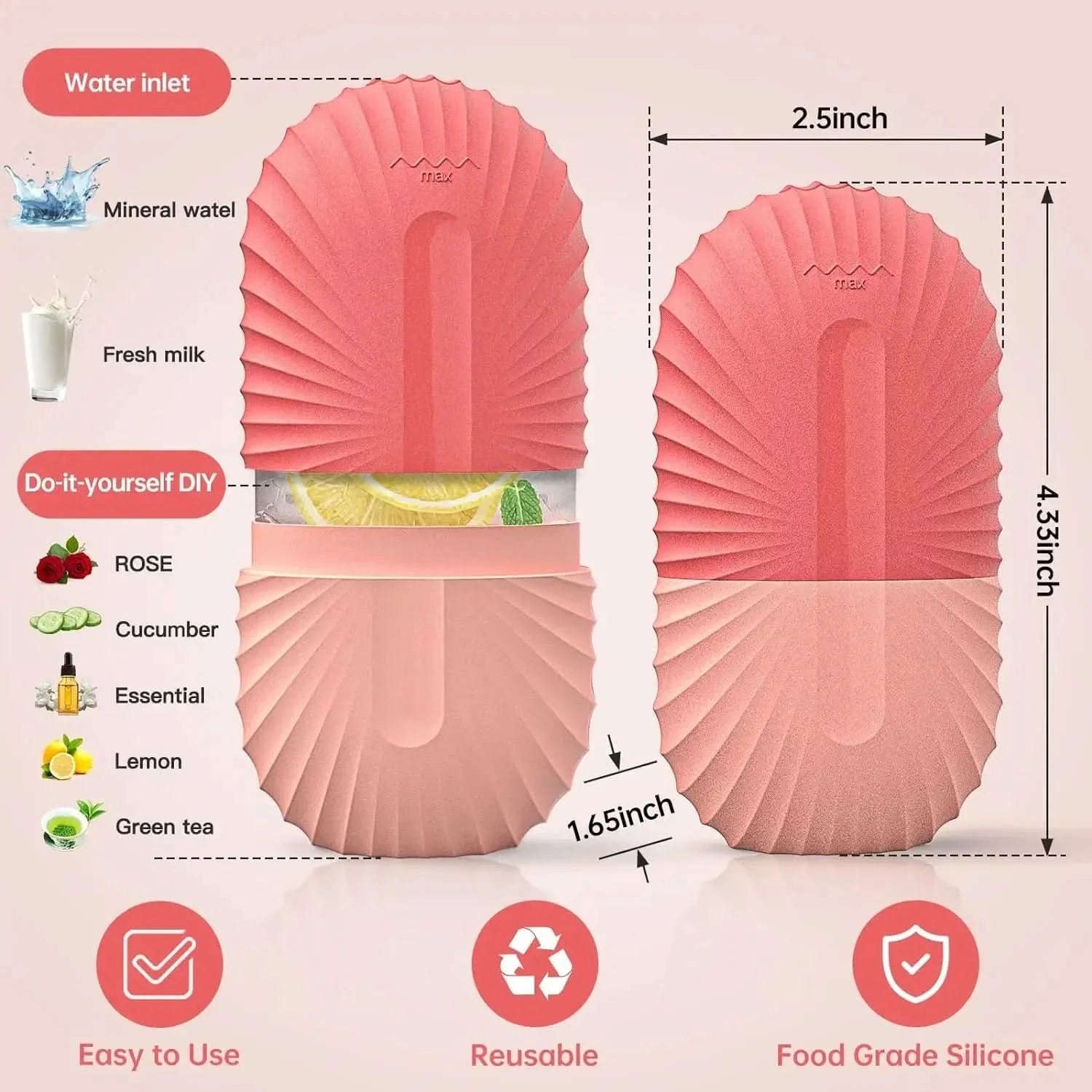 Ice Facial Roller Skin Care Beauty Lifting Contouring Tools Ice Cube Trays Ice Globe Balls Face Massager Skin Care Tool - M & M Global