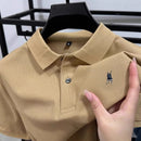 100% pure cotton high-end men's short sleeve summer new comfortable and breathable polo shirt designer brand embroidered T-shirt