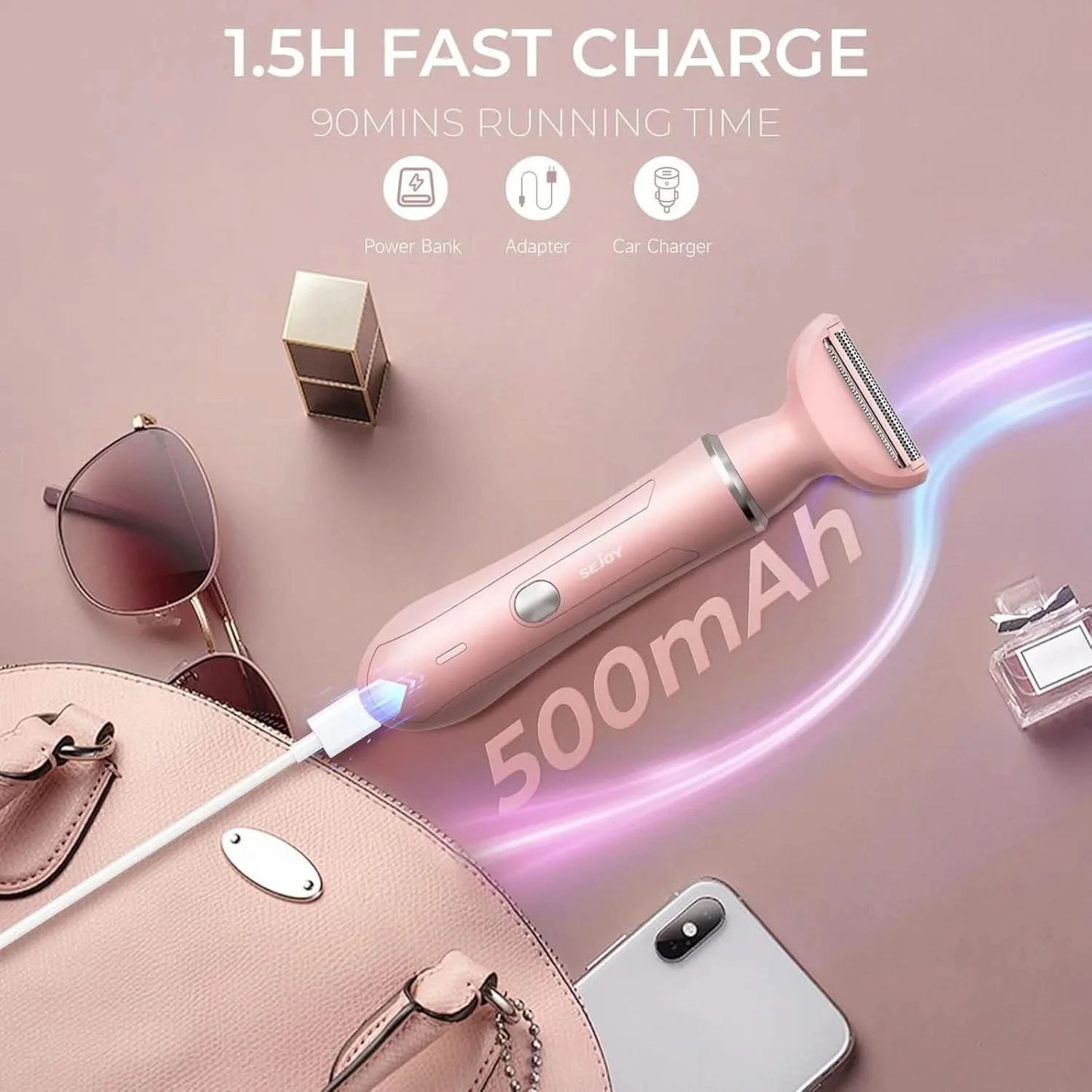 Sejoy Facial Hair Trimmer for Women Perfect for Face Ear Eyebrows Nose Hair Removal Clipper Electric Shaver - M & M Global