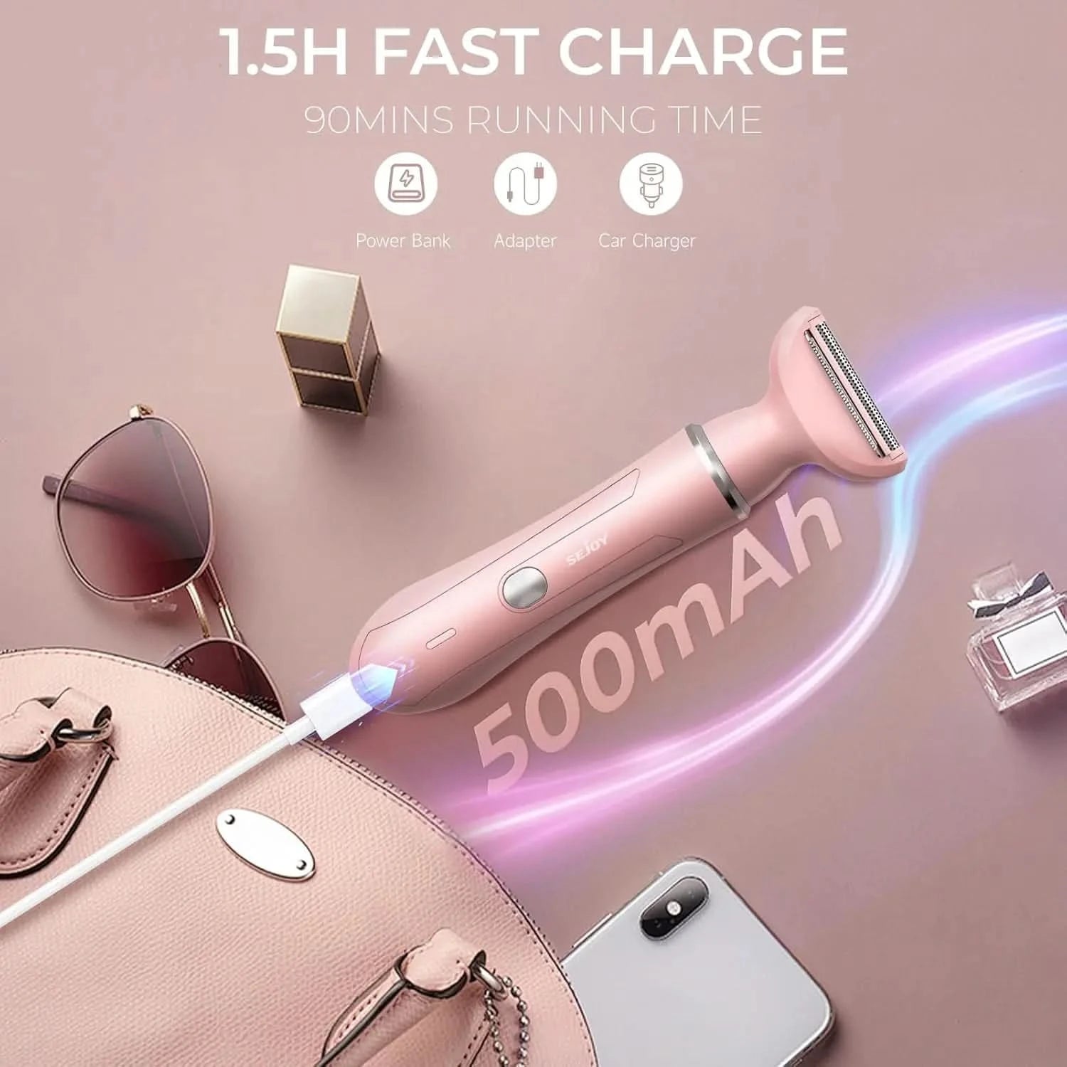 Sejoy Facial Hair Trimmer for Women Perfect for Face Ear Eyebrows Nose Hair Removal Clipper Electric Shaver - M & M Global