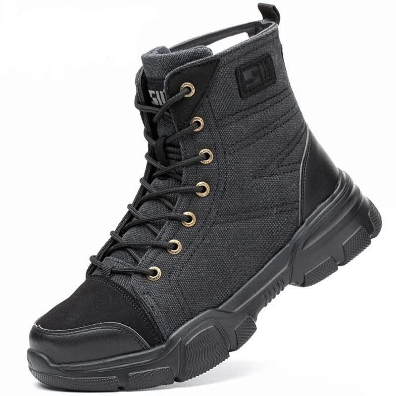 Men’s Industrial Safety Shoes Steel Toe Cap - Anti-Smash Anti-Punctur Outsole Outdoor Indestructible Construction Work Shoes