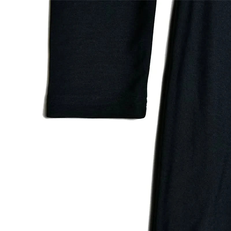Mozision Deep V Neck Long Sleeve Split Maxi Dress Women Elegant Clubwear 2023 Autumn New Bodycon Ruched Sexy Long Dress - M & M Global