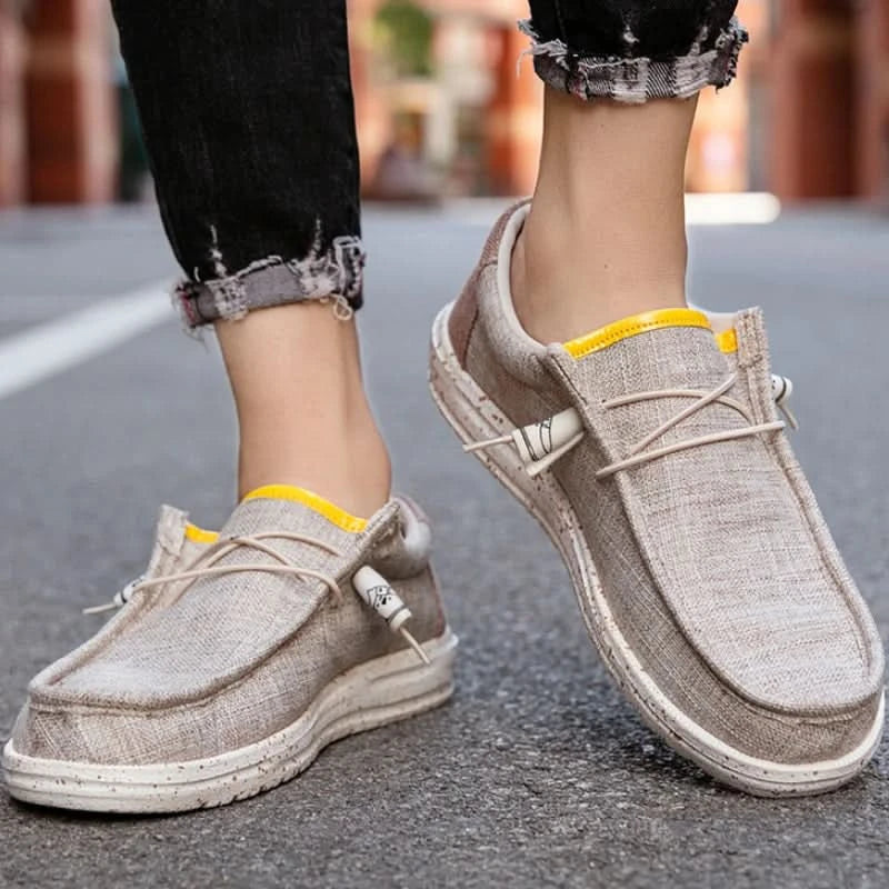 Men Canvas Shoes Lightweight Loafers Breathable Men Casual Shoes Male Vulcanized Shoe Driving Shoes Plus Size 48 Slip on Flats - M & M Global