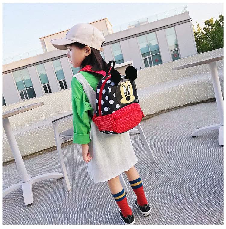 Disney Cartoon Backpack For Baby Boys Girls Minnie Mickey Mouse Children Lovely Schoolbag Kindergarten Schoolbag Kids Gift - M & M Global