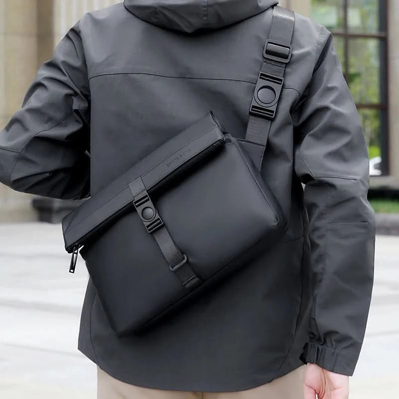 Retro business crossbody bag, large capacity, men's briefcase, shoulder bag, travel backpack - M & M Global