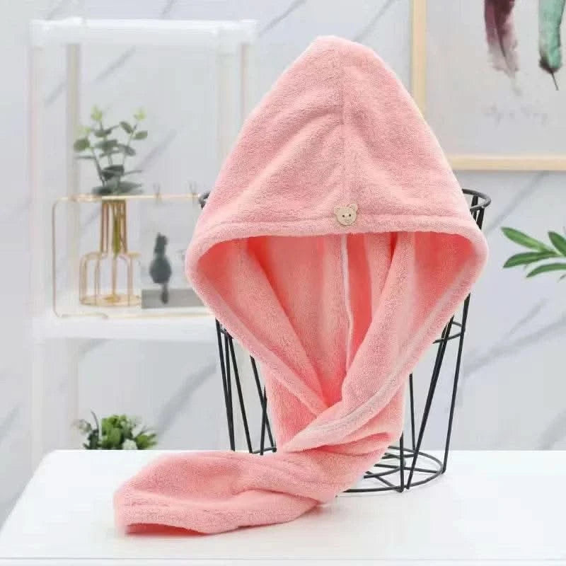 Dry Hair Cap Sports Towel Fiber Super Fine Adult Bath Towel Towels Bathroom Soft Turban for Hair Drying Miss Serviettes Face Wet - M & M Global
