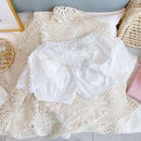 2PCS Kids Sets Summer Girl Clothes Children Hollow Lace Sleeveless Tops Shorts Set Fashion Baby Girl Cardigan Fake Two Suit - M & M Global