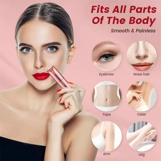 Facial Hair Removal for Women, Mini Hair Remover, Electric Razor Shaver Portable Bikini Epilator for Lips, Chin, Armpit, Peach - M & M Global