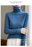 Autumn And Winter Knitted Pullover High-Neck Sweater, High-Elasticity, Fashionable And Comfortable Long-Sleeved Women's TopRY128