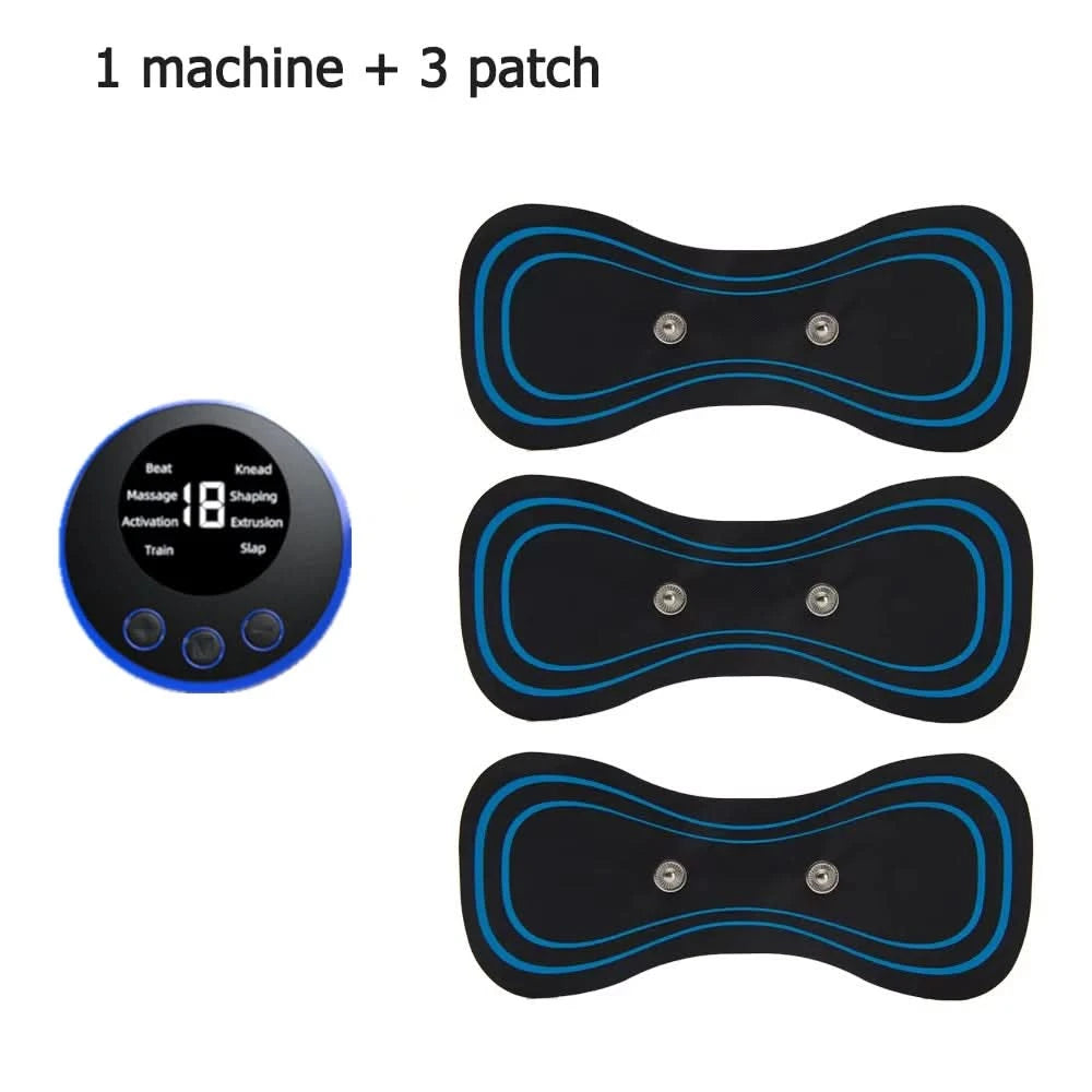 Neck Massager LCD Display EMS Electric Cervical Massage Patch Low-Frequency Pulse Muscle Stimulation Pad For Relaxation - M & M Global