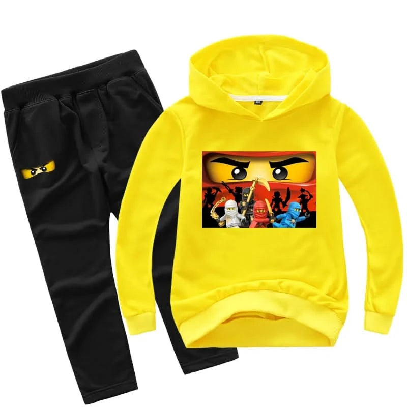 2-13 years Spring Autumn Children Clothing Sets  Kids Clothes Baby Boys Hoodies Pants 2 Pcs Set Tracksuit Anime Outwear Coat - M & M Global