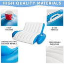 Inflatable Pool Floats Adults, Recliner Luxury Float, 2 or 3 Person, Lounger Chair with Handles, Cup and Phone Holder