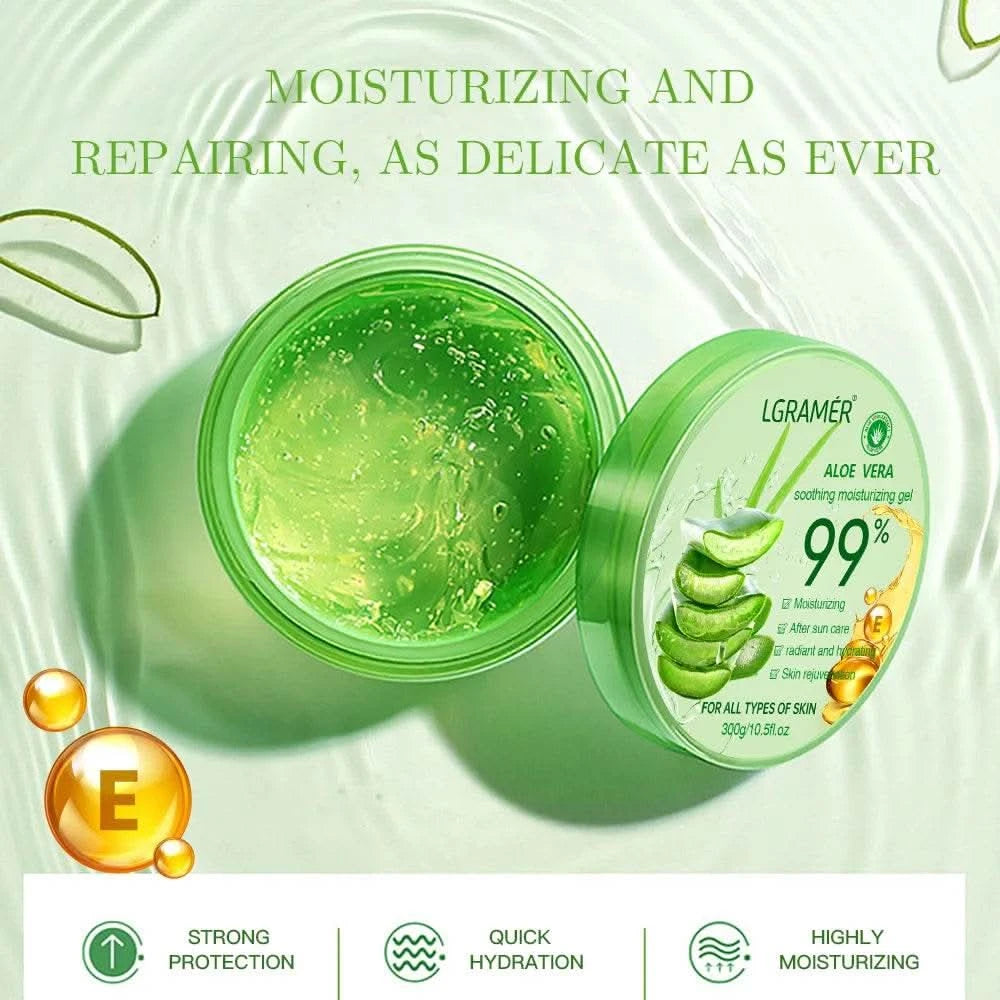 99% Aloe Vera Moisturizing Gel Refreshing Non Sticky Facial Facial Cream Wash Free Deep Nourishing Maintain Skin Face Care Skin - M & M Global