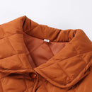 Solid Color Plus Size Seam Cotton Jacket Autumn Winter Classic 2025 Women's Clothing Zipper Sportswear Warm Long Sleeved Warm