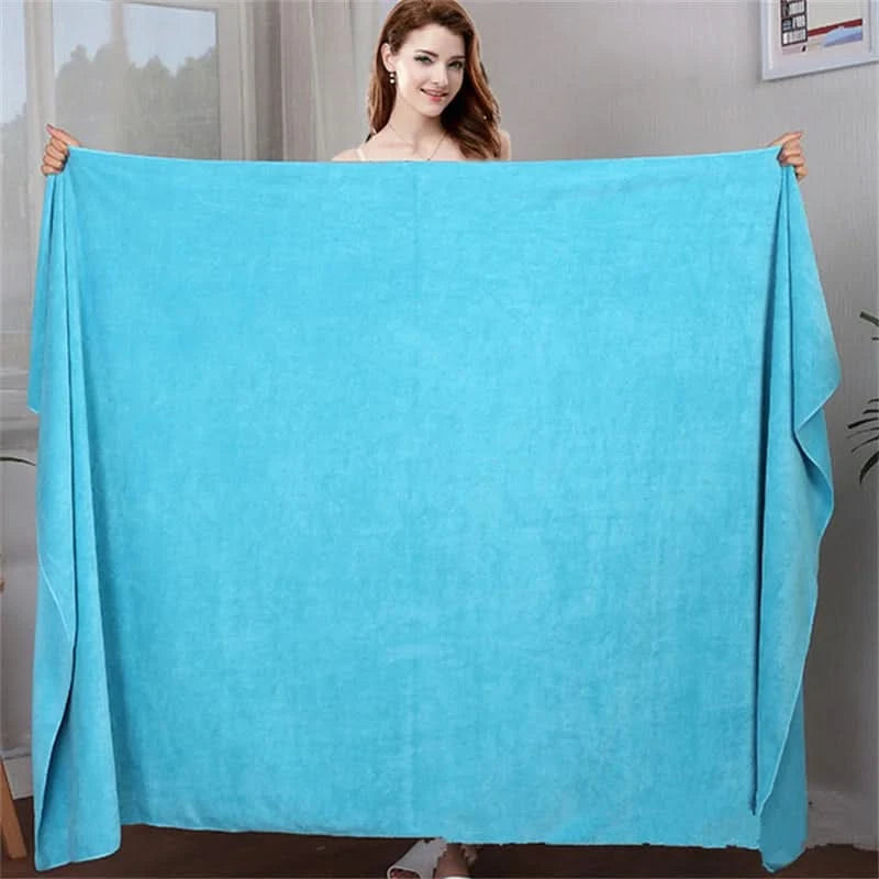 Enlarge and thicken microfiber bath towel, super soft, super absorbent and quick-drying towel - M & M Global