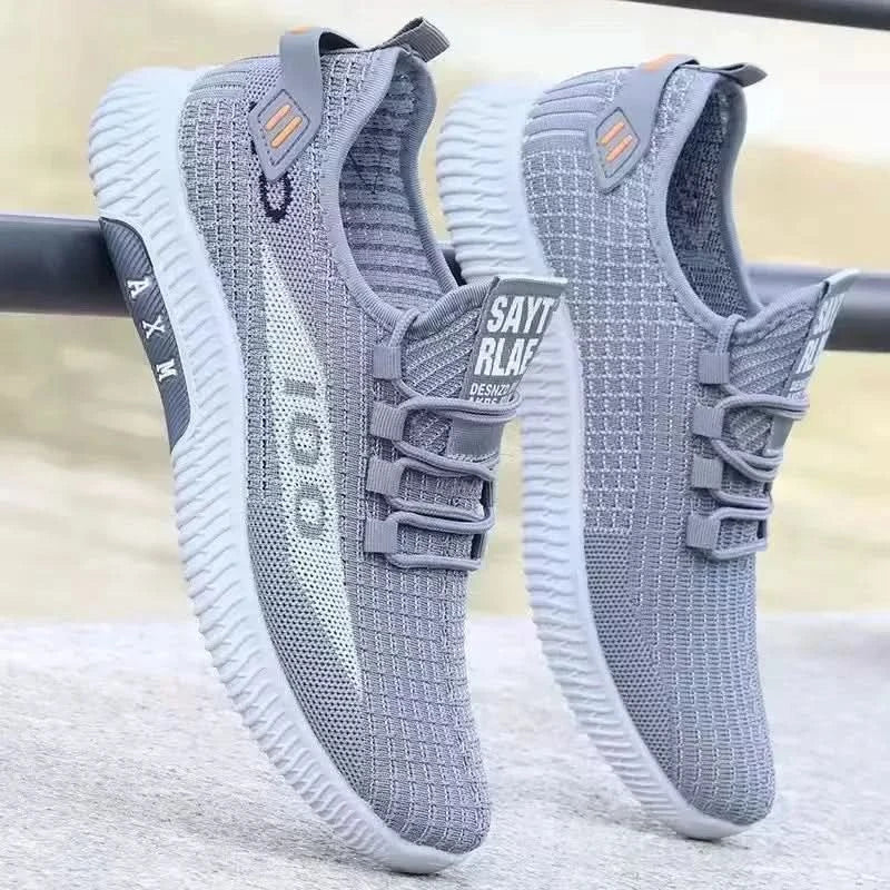 Net shoes a slip-on men's sports shoes net shoes breathable lazy shoes light soft sole casual shoes men's shoes 2024new - M & M Global