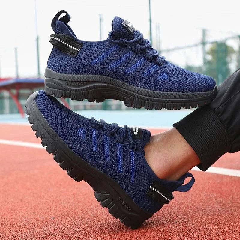 2025 Men's Running Shoes Knitted Mesh Breathable Fashion Casual Sports Shoes Comfortable Fitness Lightweight Men's Casual Shoes - M & M Global