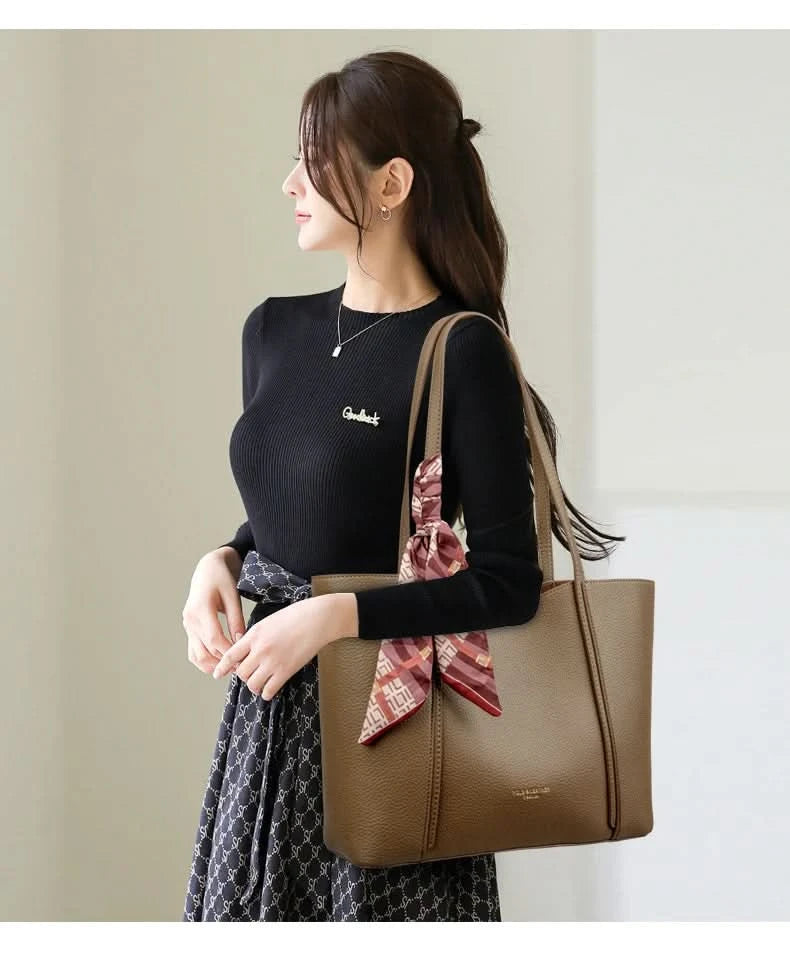 Genuine Brand Women Tote Bag High Quality Soft Leather Large Ladies Shoulder Crossbody Bag Luxury Female Shopping Handbag A Main - M & M Global