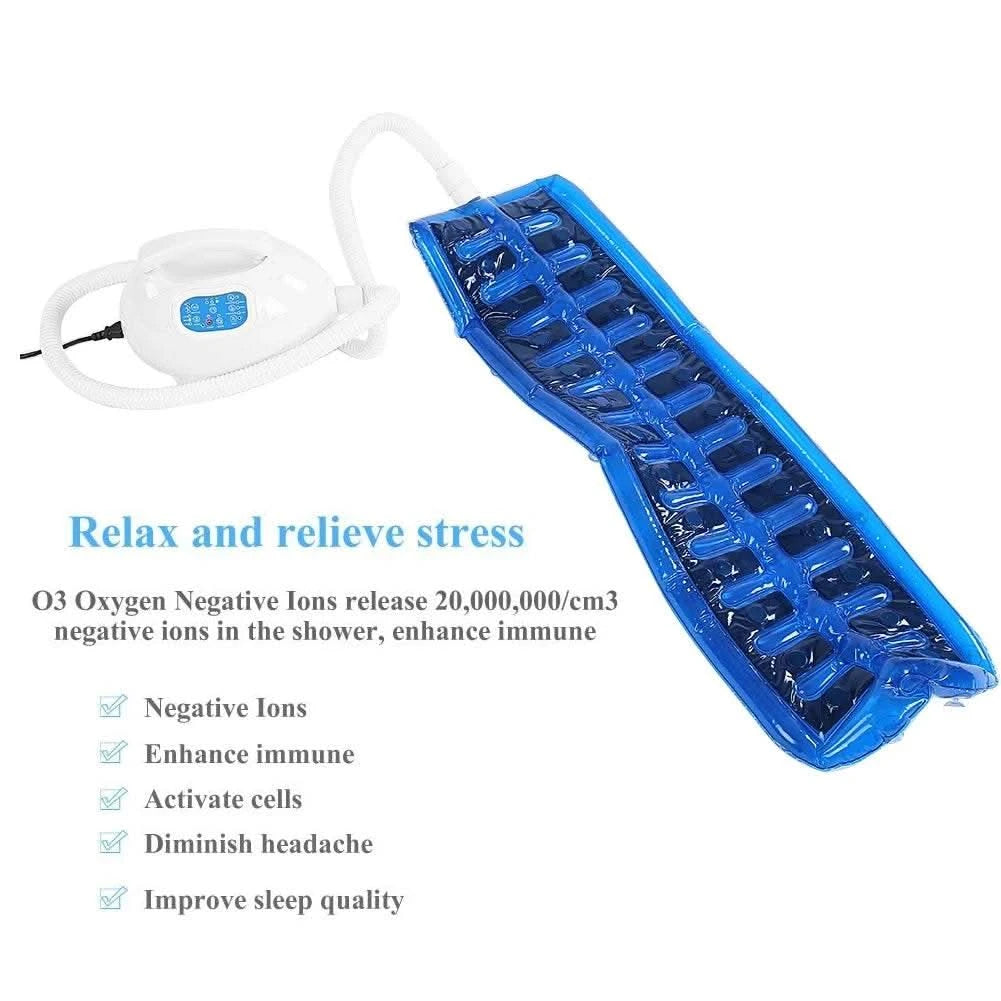 Bath Tub Mat Massager Bubble Spa Bath Tub Massager Air Bubble Bath Tub Digital LED Display Body Spa Massage Mat with Air Hose - M & M Global