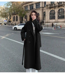Plus Size Trendy Korean Style Woolen Coat Women's Loose Midi Student Style Jacket Autumn Winter New Arrival Small Size Outerwear