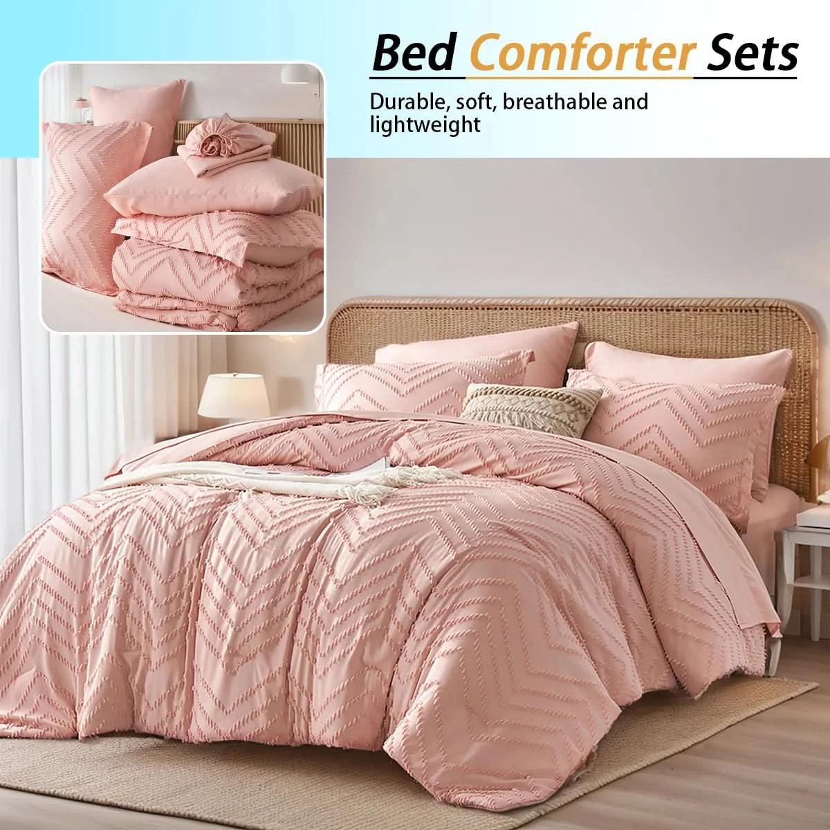 7-Piece Floral Quilt Set – Soft & Comfortable Bedding for All Seasons, Elegant Cut Flower Design, Home Décor, Ideal Gift for Any Occasion
