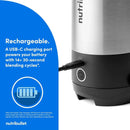 Flip Portable Blender with Insulated Cup, Cordless, Brushed Stainless, NBPB50350SS - M & M Global