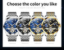 OLEVS Luxury Brand Men's Watches Luminous Waterproof Fully Automatic Mechanical Watch Starry Sky Dial Moon Phase Hollow Out - M & M Global