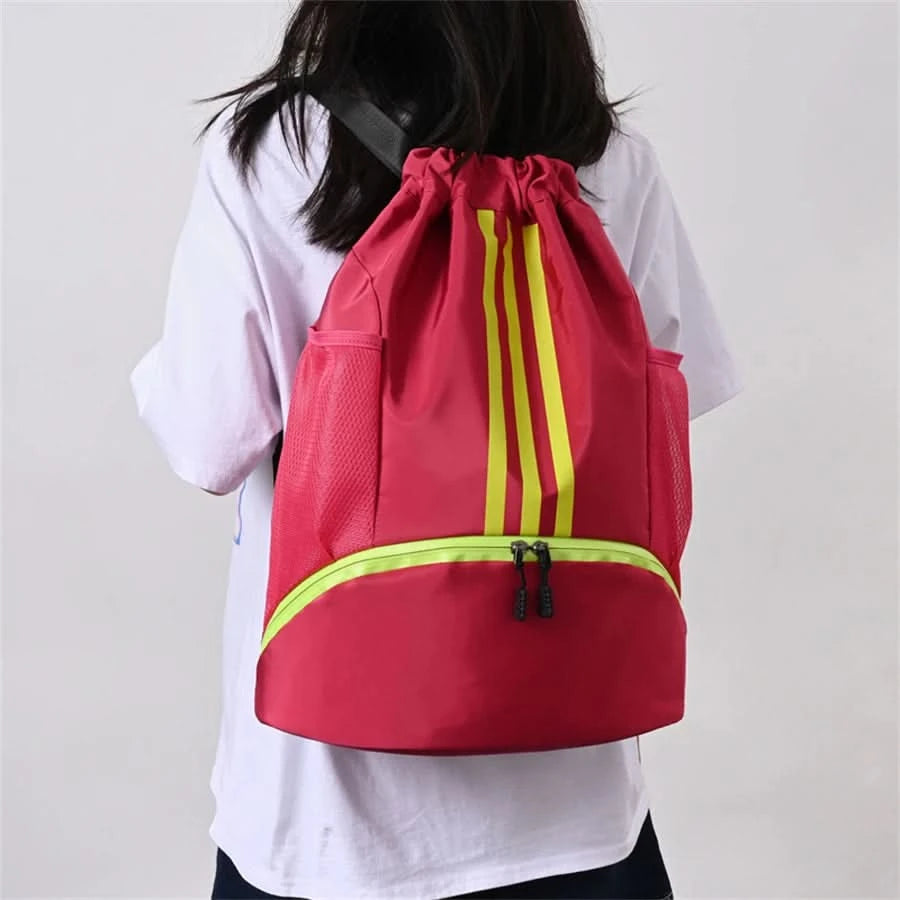 Gym Bag Fitness Backpack Women Men Basketball Backpack Outdoor Soccer Football Storage Bags Training Drawstring Sports Knapsack - M & M Global