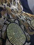 Extra size 300 pounds fat people wear summer women's dress leopard print patchwork bear rhinestone short-sleeved skirt - M & M Global