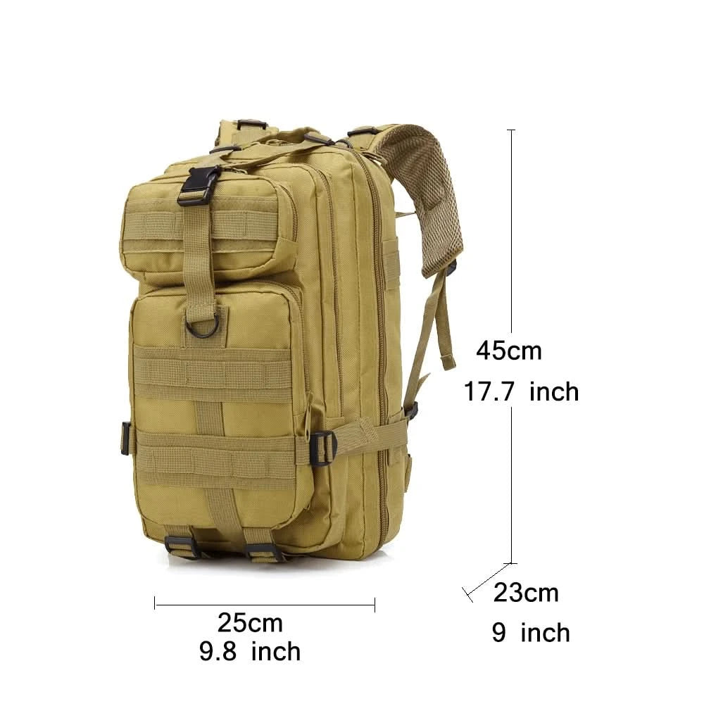 Military Tactical Backpack Army Day Assault Pack Rucksack Molle Bag Bug Out Bag - M & M Global