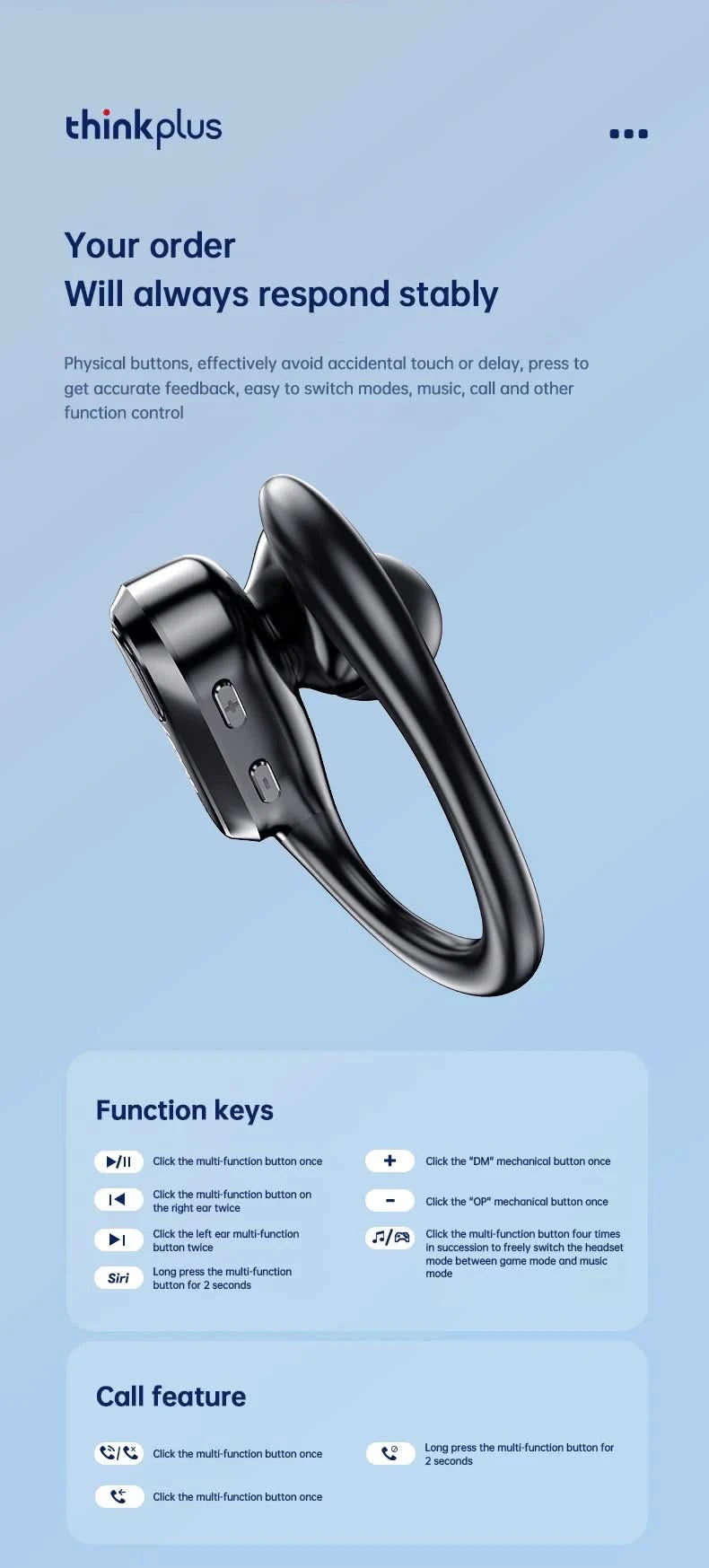 Original Lenovo XT80 Sports Wireless Earphones with Mics, LED Power Display,Hifi Stereo Sound Bluetooth 5.3 TWS HeadphHeadphones - M & M Global