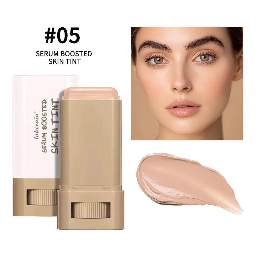 Stick Foundation Balm Serum Boosted Skin Tint Foundation Stick Smooth Plumper Hight Coverage Travel Bronze Foundation Stick Make - M & M Global