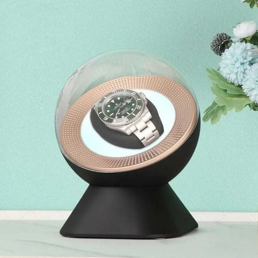 Automatic Watch Winder For Rolex Mechanical Watch Shaker Single Watch Box Rotator Super Quiet Motor Watch Winder Box Display Bo - M & M Global