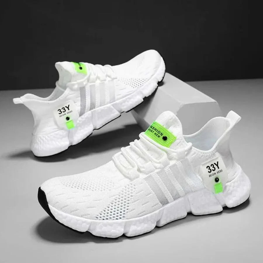 Breathable Mesh Men Shoes Trendy Lightweight Walking Flats Plus Size Male Tennis Sneakers Outdoor Running Fitness Shoes 2025 - M & M Global