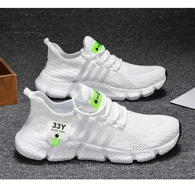 Breathable Mesh Men Shoes Trendy Lightweight Walking Flats Plus Size Male Tennis Sneakers Outdoor Running Fitness Shoes 2025 - M & M Global
