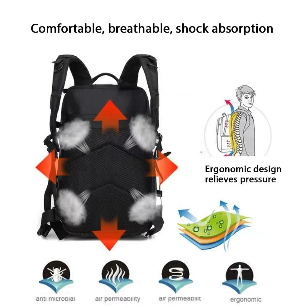 SYZM 35L/50L Tactical Backpack Outdoor Nylon Backpack Molle Knapsack Sport Hunting Fishing Rucksack Trekking Bag - M & M Global