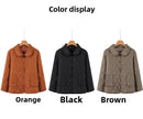 Solid Color Plus Size Seam Cotton Jacket Autumn Winter Classic 2025 Women's Clothing Zipper Sportswear Warm Long Sleeved Warm