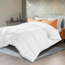 JHK Comforter King Size All Season Blanket with Corner Tabs Box Stitched Comforter Easy To Wash Bedding 102" x 90" For Bedroom ﻿