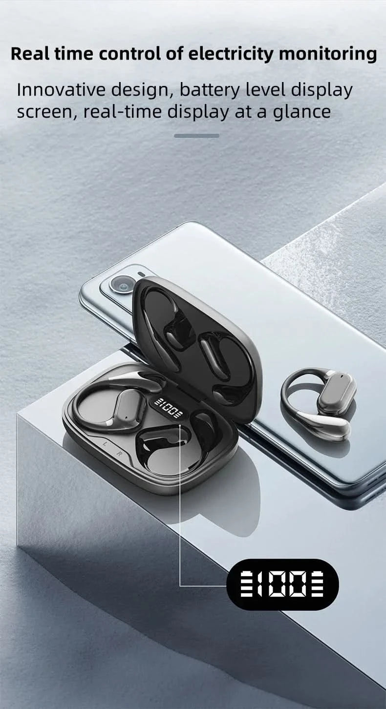 Sony Bluetooth Earphones Not In-Ear Earbuds Wireless Headphone for Iphone Power Display With Mic Sports Hifi Headsets Cable
