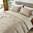 solid color cut flower craft Comforter sets, breathable, 100% microfiber, 1 quilt + 2 pillows, all seasons, machine washable.