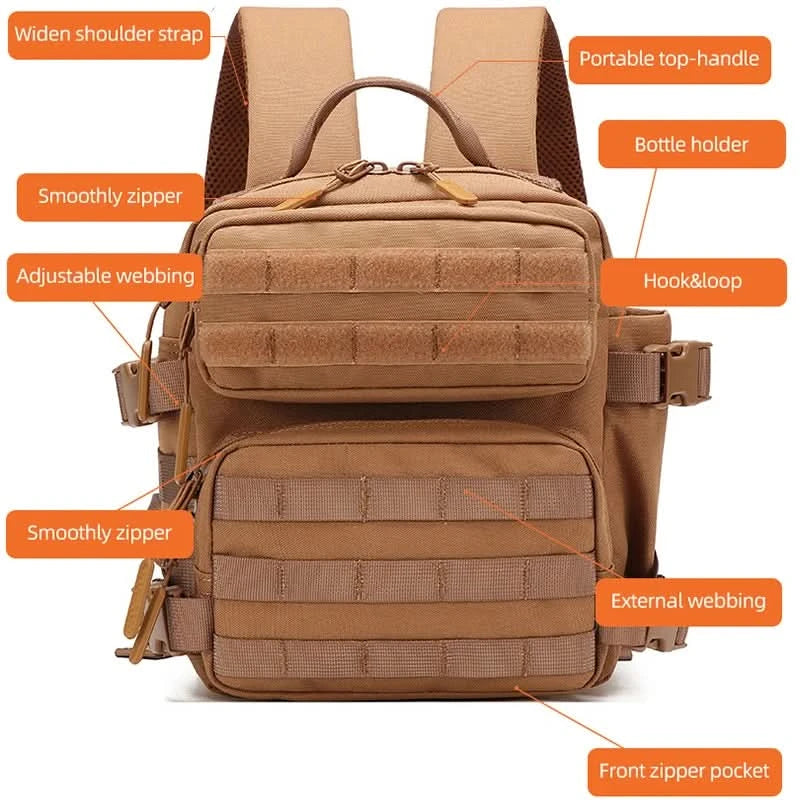 New Camping Hiking Backpack Tactical Molle 900D Men&Women School Bag Outdoor Gym Ruckdack Shoulder Pack with Dual Cup Holder - M & M Global