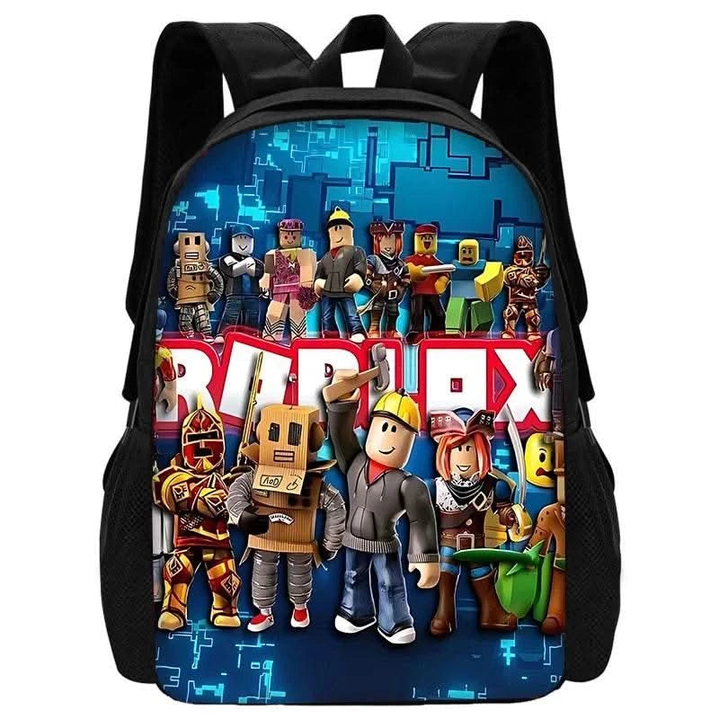 Child School Game R-RobloxS Backpack with Lunch Bags ,Pencil Bags ,School Bags for Boys Girls Best Gift - M & M Global